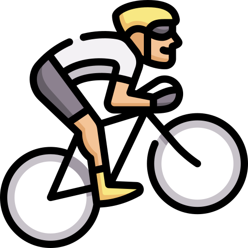 man riding road racing bike