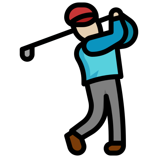 golfer in mid-swing motion