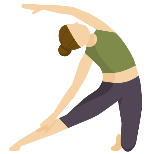 woman doing a yoga stretch